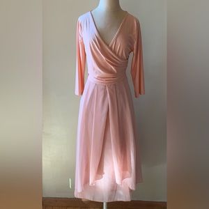 Peach A-Line Maxi Dress